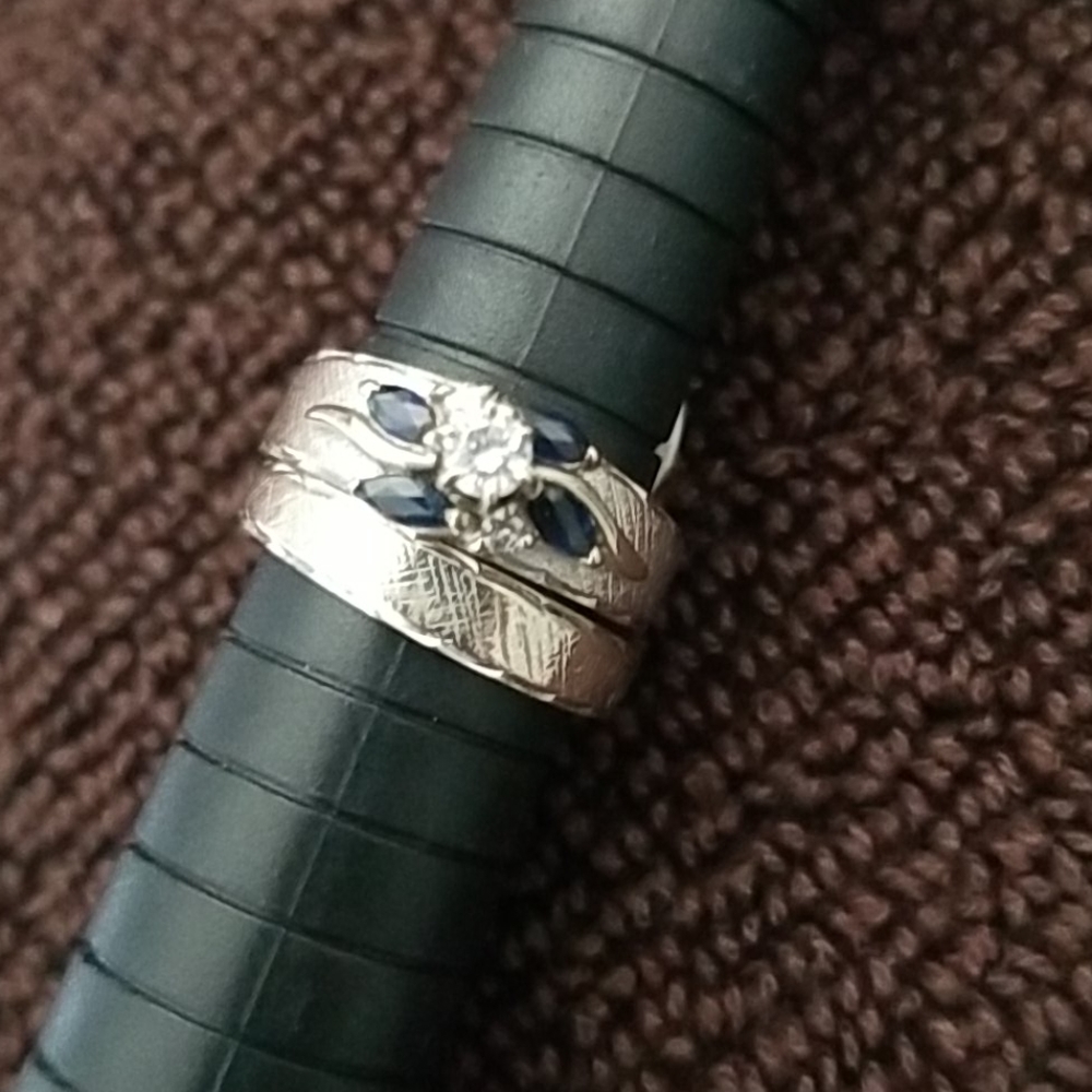 Antique/vintage Blue sapphire/diamond ring…